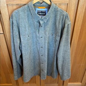 Orvis Men's Gray Shirt